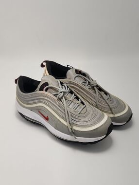 Nike GOLF Men’s Air Max 97 Silver Bullet in Grey, Silver Reflective Trim